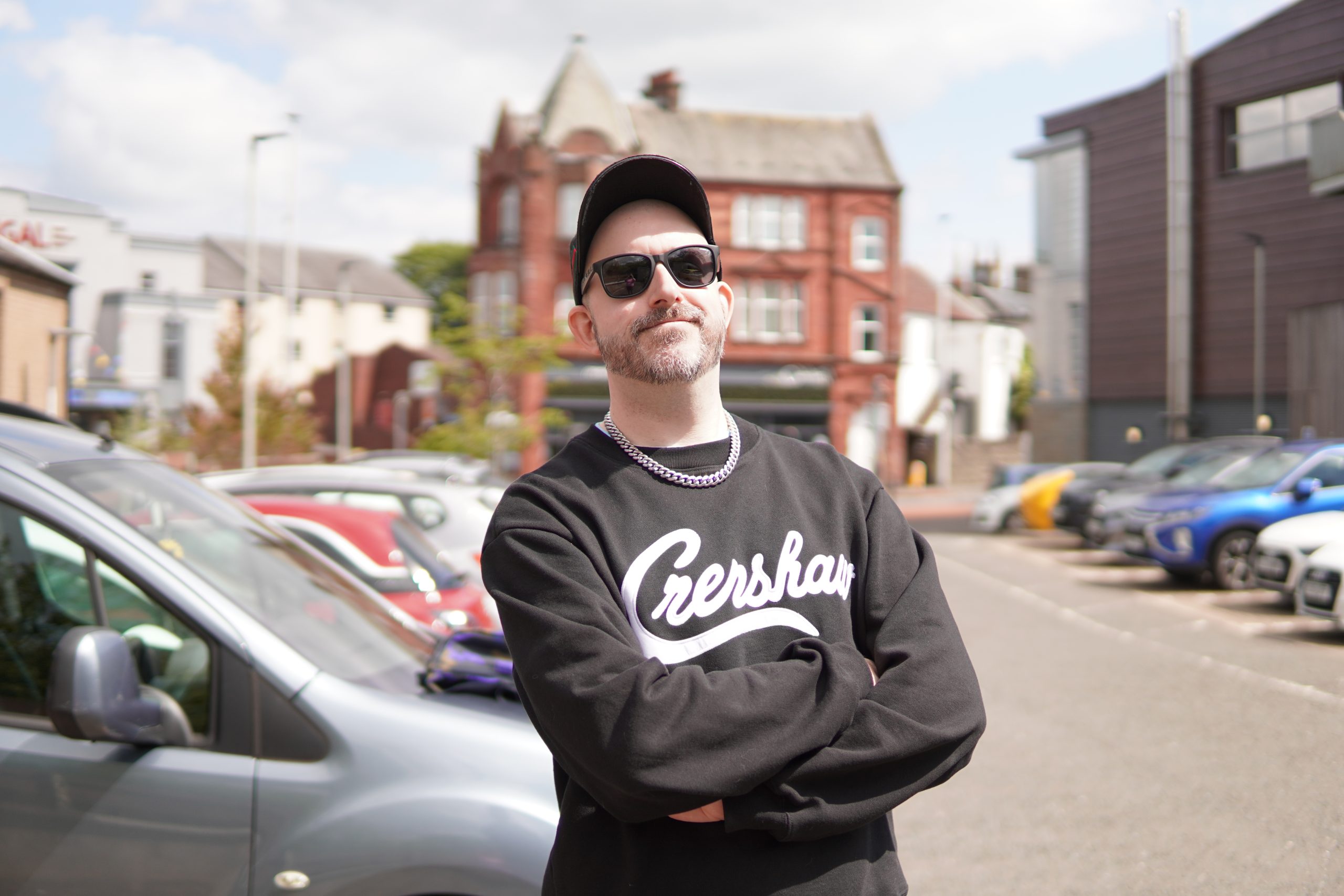 Mike Baggs in a car park